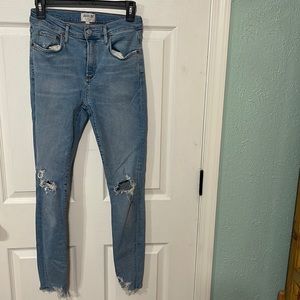 AGOLDE Sophie Ankle Skinny Jeans Distressed Size 28